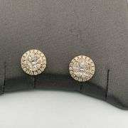 CERTIFIED BRAND NEW 14K YELLOW GOLD DIAMOND STUDS