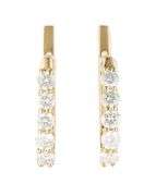 Sonia Bitton 1.00ctw Round Diamond Huggie Hoop Earrings in 14K