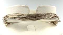 Set of Vintage 925 sterling silver multi strand necklace, bracelet and dangle earrings