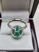 Brilliant 9 ctw Columbian Emerald Statement Ring