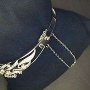 14K White Gold Vintage Diamond Bracelet – Natural Diamonds