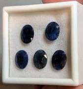 Deep blue and heavy! Full 9.22 carat set of Sapphires!