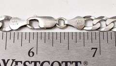 Figaro Chain Necklace in Sterling Silver