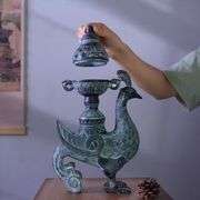 Mythical Phoenix Bronze-Style Incense Burner
