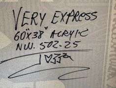 "Very express" Extremely Collectible Jozza 'One of a kind' Mixed Media on Canvas very large
