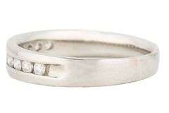 Gents 0.40ctw Round Diamond Channel Set Band Ring in 14K