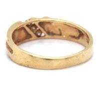 Useful 14k YG Band/Ring with Diamonds