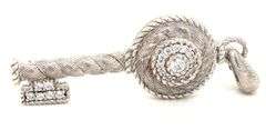 Judith Ripka cubic zirconia key motif charm pendant