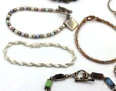 Group lot of Vintage 925 sterling silver bracelets