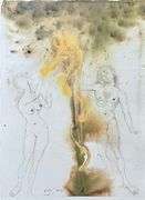 Highly Collectible and Rare Salvador Dali Original Lithograph from the 'Biblia Sacra' Suite