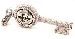 Judith Ripka cubic zirconia key motif charm pendant