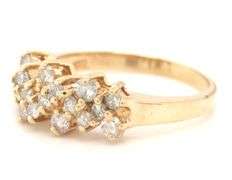14kt Yellow gold 0.45ctw diamond cluster ring