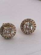 CERTIFIED BRAND NEW 14K YELLOW GOLD DIAMOND STUDS