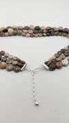 925 Sterling Silver Jay King DTR Multi Strand Flat Botswana Agate Beads Necklace