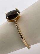 Certified 14k Yellow Gold Opal and Diamond Ring.