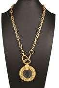 Chanel Twisted Link Loupe Magnifying Glass Pendant Necklace