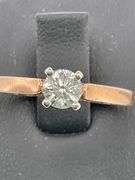 CERTIFIED 14K ROSE GOLD DIAMOND ENGAGMENT RING