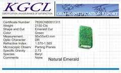 Huge Certified 2150 Ct Museum Size Natural Emerald Solitaire