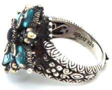 Barabara Bixby blue and white topaz lolite starburst ring
