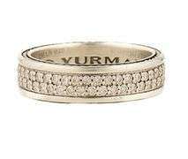 David Yurman Streamline 1.31ctw Diamond Two Row Band Ring in Sterling
