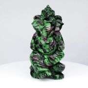 Fantastic color! 229.77ct Ruby in Zoisite Ganesh carving!