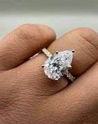 14K Two-Tone Gold Pear Lab Diamond Ring of 2.95ct