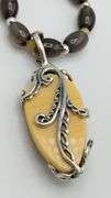 925 sterling Silver Carolyn Pollack Yellow Jasper With Citrine On lay Details With Smokey Quartz Bea