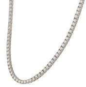 New 11.20ctw Round Diamond Tennis Necklace in 14K