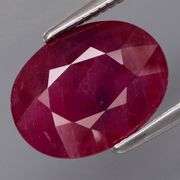 Violet and red! Heated only! 3.88ct bi-color Ruby!
