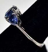Blue Gemstone Ring in Sterling Silver
