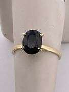 CERTIFIED 14K YELLOW GOLD SAPPHIRE RING.