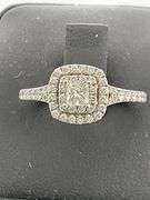 certified brand new NEIL LANE 14K WHITE GOLDnatural diamond engagement ring