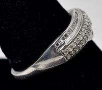 Diamond Band Ring in Sterling Silver
