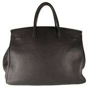 Hermes Birkin 40 Black Noir Togo Leather Handbag