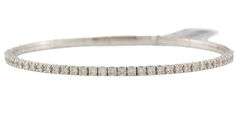 New 1.44ctw Round Diamond Flex Bangle Bracelet in 14K