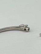 925 Sterling Silver Cubic Zirconia And Blue Stone By The Yard Bangle