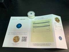 CERTIFIED 1.42 CARAT ROUND BLIUE SAPPHIRE