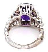 14kt White gold 10ct amethyst and 1ctw diamond ring