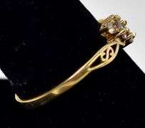 Pink Topaz and CZ Gemstone Ring in Sterling Silver