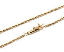 14kt Yellow gold rope chain necklace