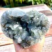 Celestite Heart Crystal Raw Madagascar Geode