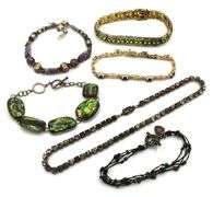 Group lot of 6 Vintage 925 sterling silver bracelets