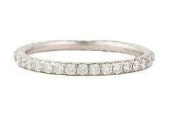 David Yurman 0.32ctw Pave Diamond Cable Stack Band Ring in 18K