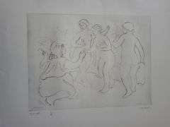 Investment! Very collectable remarkable limited edition Pierre-Auguste Renoir signed in the stone.