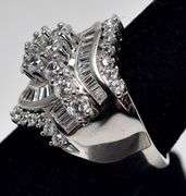 Cluster CZ Gemstone Ring in Sterling Silver