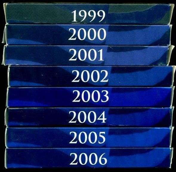 Run of 8 Different US Proof Sets 1999-2006
