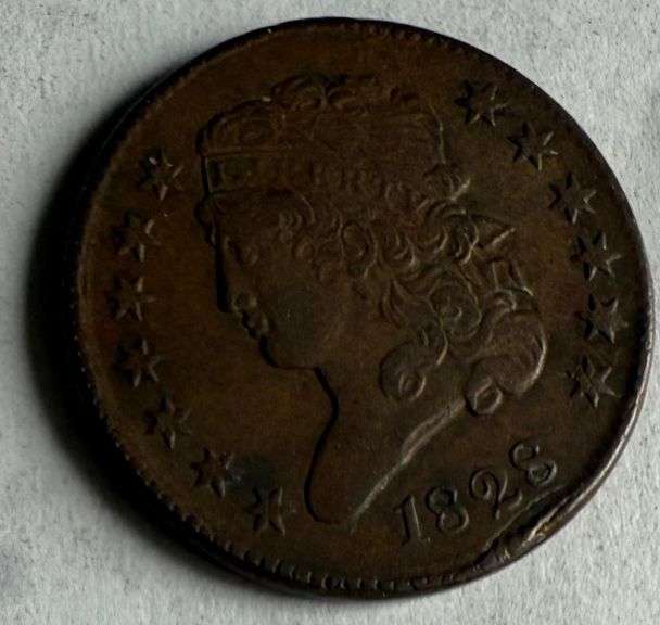 1828 13 Stars Half Cent