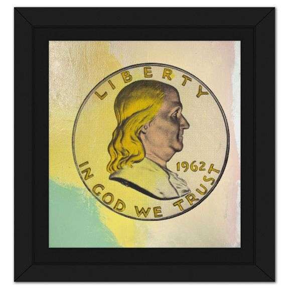 "Ben Half Dollar" by Steve Kaufman (1960-2010)