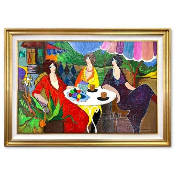 "Spring Afternoon" by Itzchak Tarkay (1935-2012)