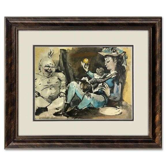 "La Comedie Humaine 26.1.54" by Pablo Picasso (1881-1973)